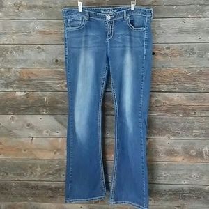 Maurices jeans with fringe bottoms and bootcut