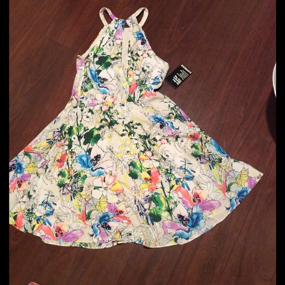 No trades. Express spring floral dress NWT - Picture 3 of 3