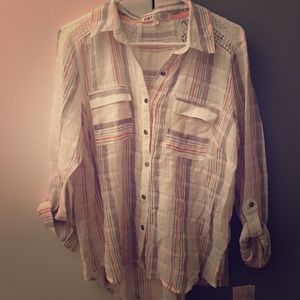 Jolt - Plaid button down shirt, size Large