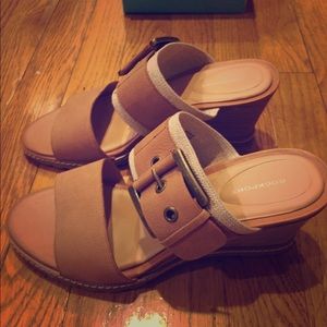 Brand new Rockport slip on wedges