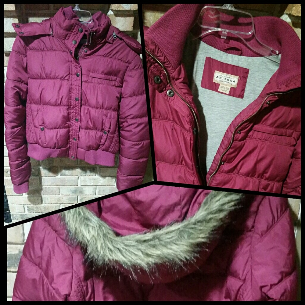 Dark Pink Puffy Coat - Never been worn