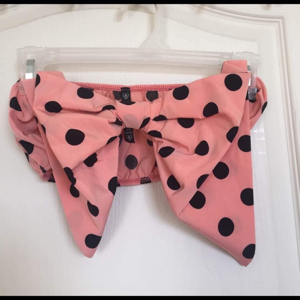 Love Culture Polka Dot Bow Bandeau