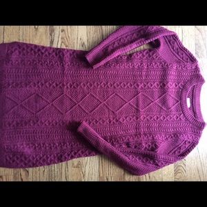 Maroon sweater dress