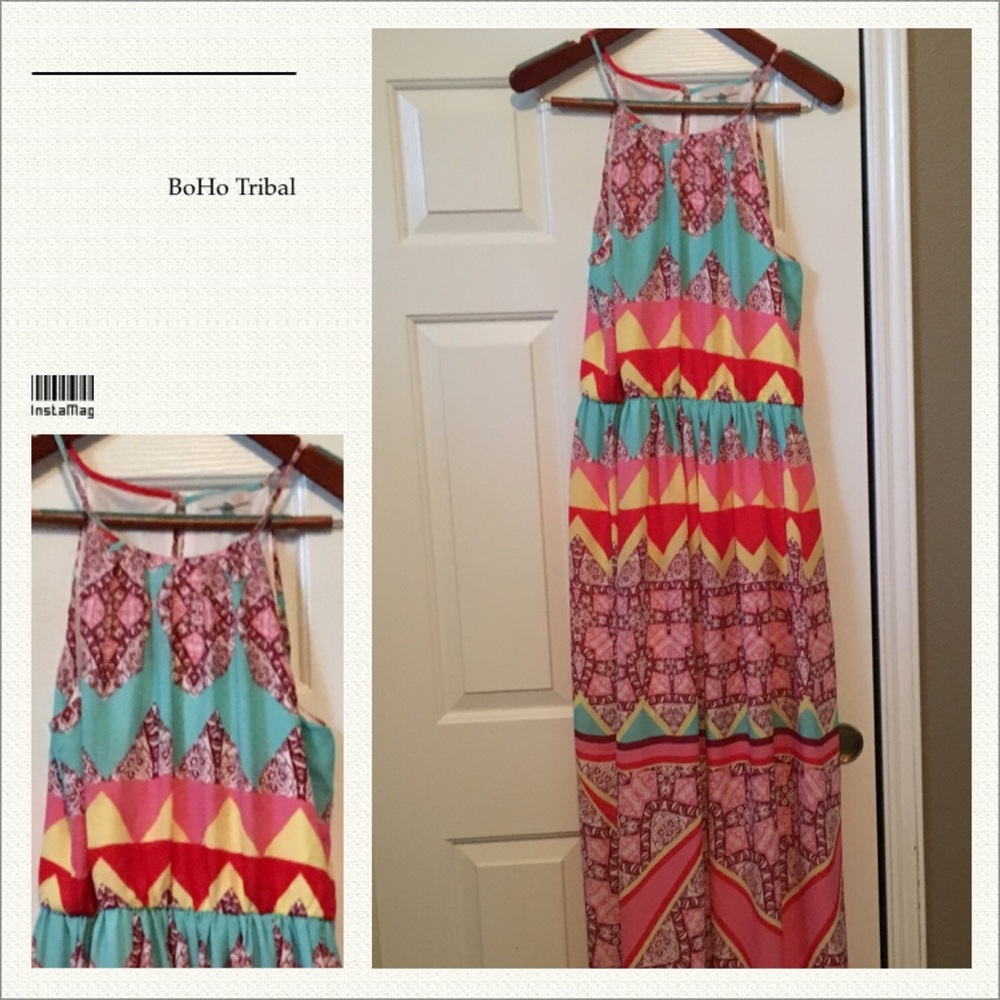 Gianni Bini Boho Tribal Maxi Dress