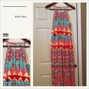 Gianni Bini Boho Tribal Maxi Dress