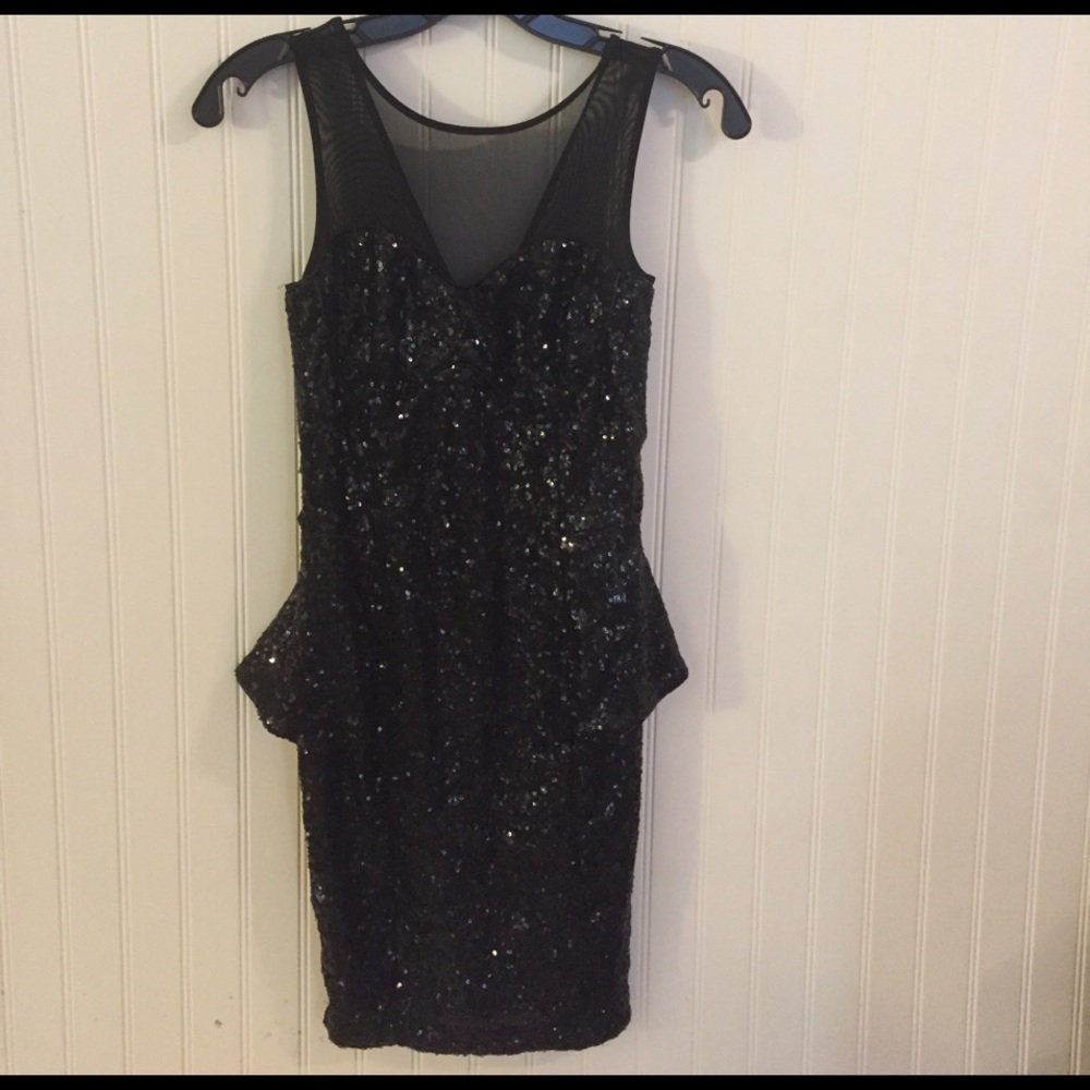 Bebe black sequin dress