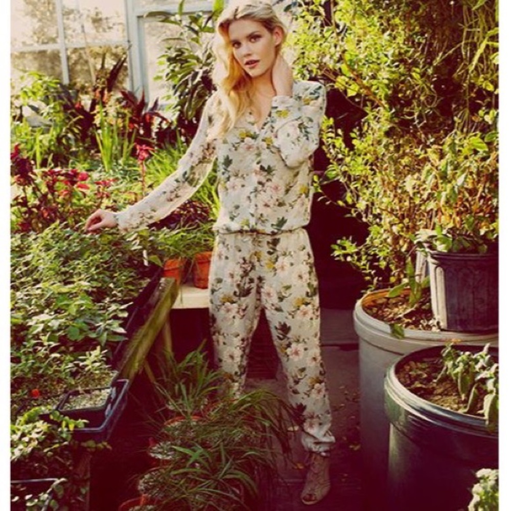 Joie Silk Floral Trousers