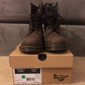 Almost New Dr. Martens Dark Brown Delaney Boot