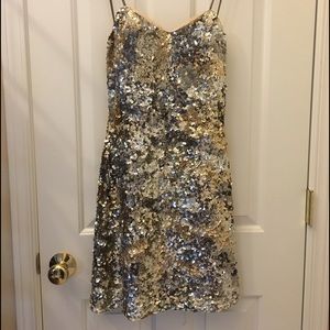 Silver and Gold Sequin Scala Dress