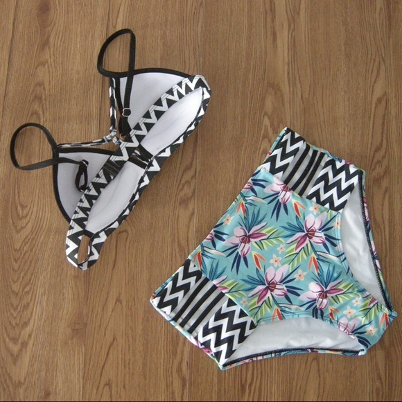 🌼Bohemian Wild Flower 👙2pc Bathing Suit🌷 - Picture 3 of 6