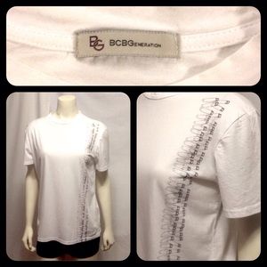 EUC men's BCBGeneration safety pin print tee S