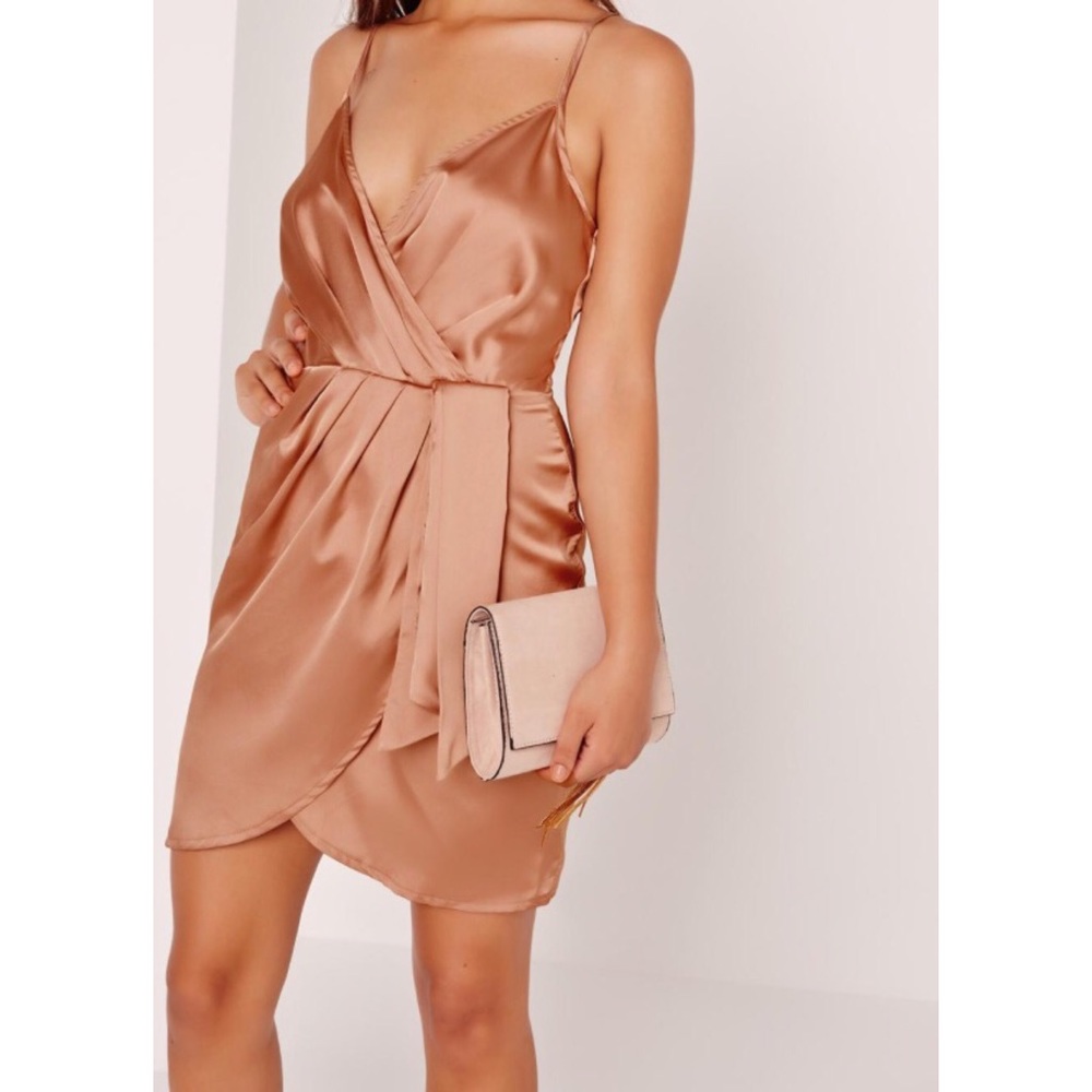 Silky wrap dress