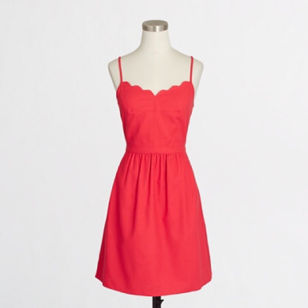 Jcrew scalloped cami dress.
