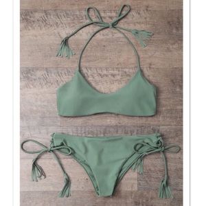 Tasselled Halter Bikini