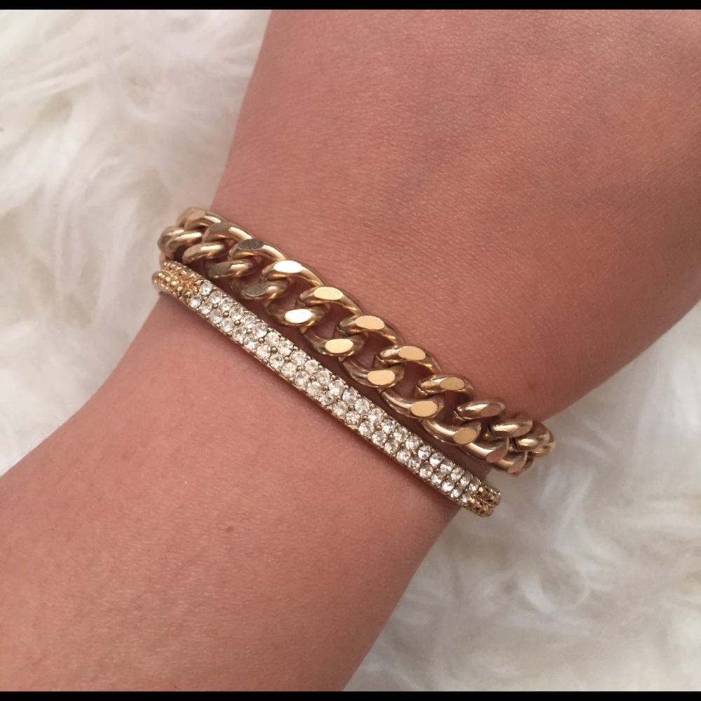Layered gold bracelet