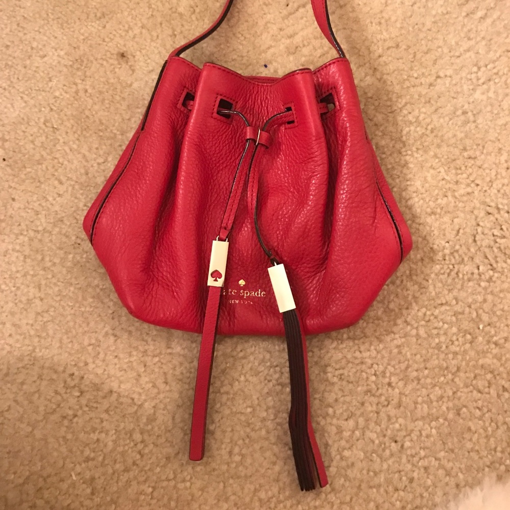 Red Kate spade cross body purse