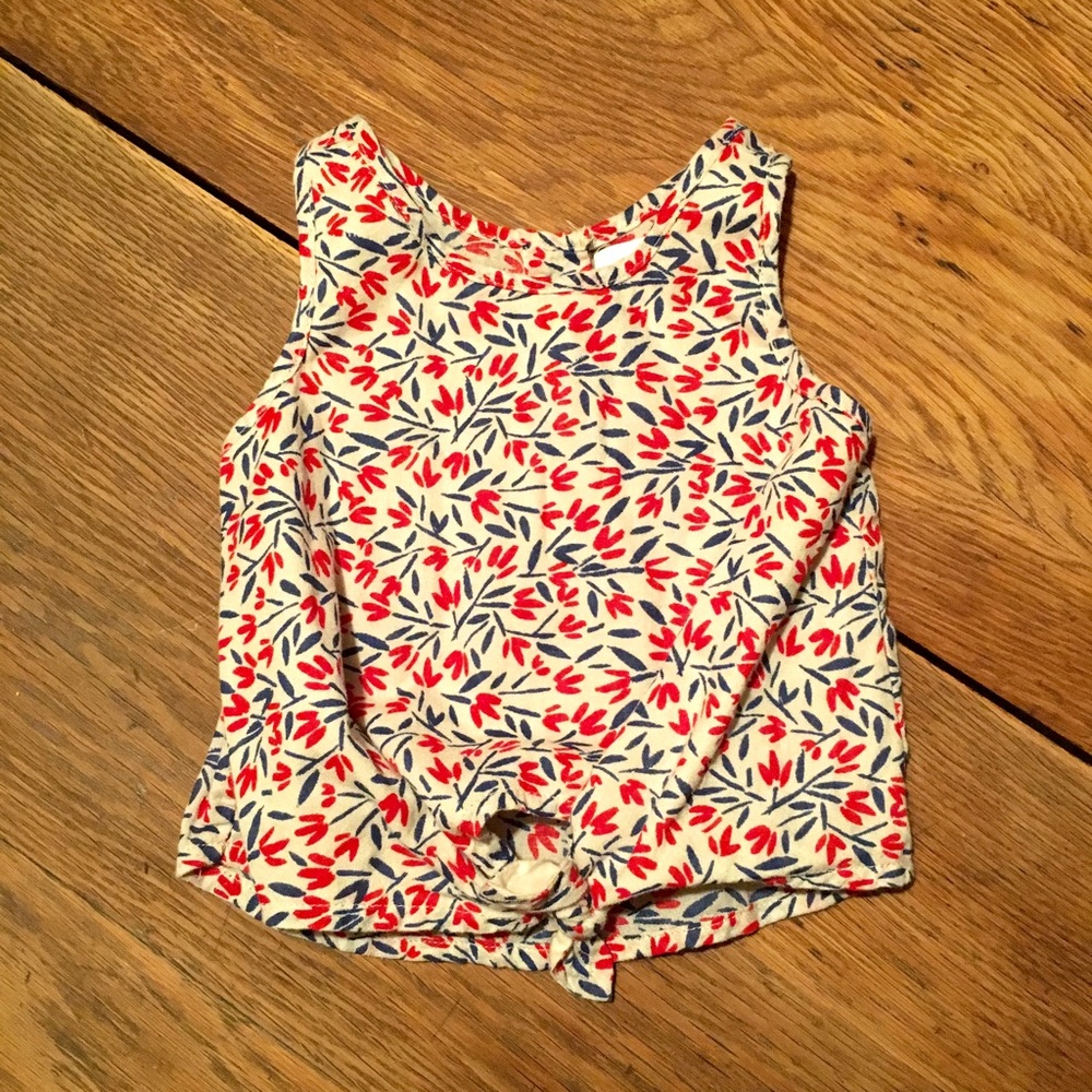 Floral Front Knot Tank