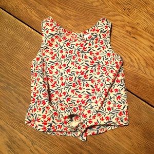Floral Front Knot Tank