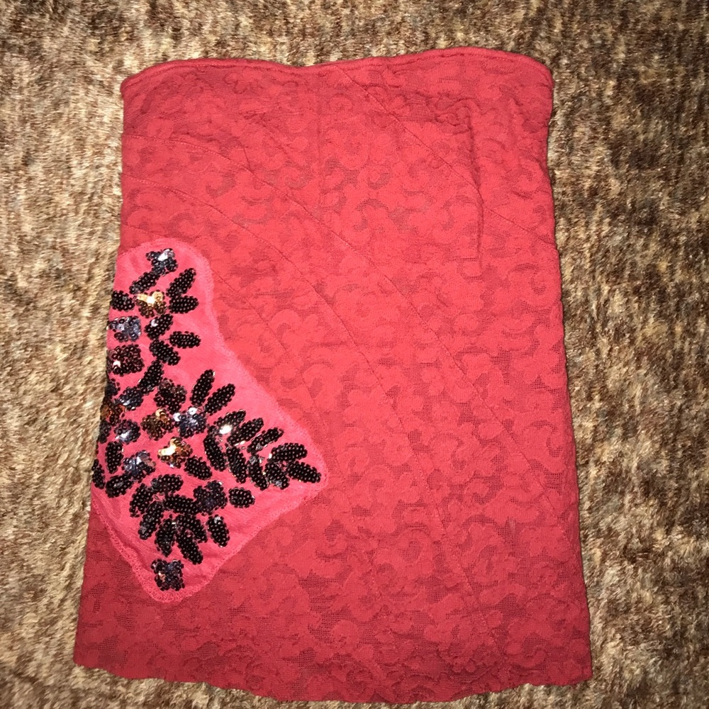 Free people embellished strapless