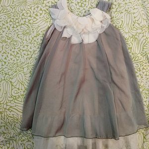Kids Dream iridescent green shift dress
