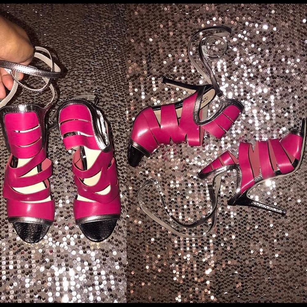 Fuchsia Strappy Sandals