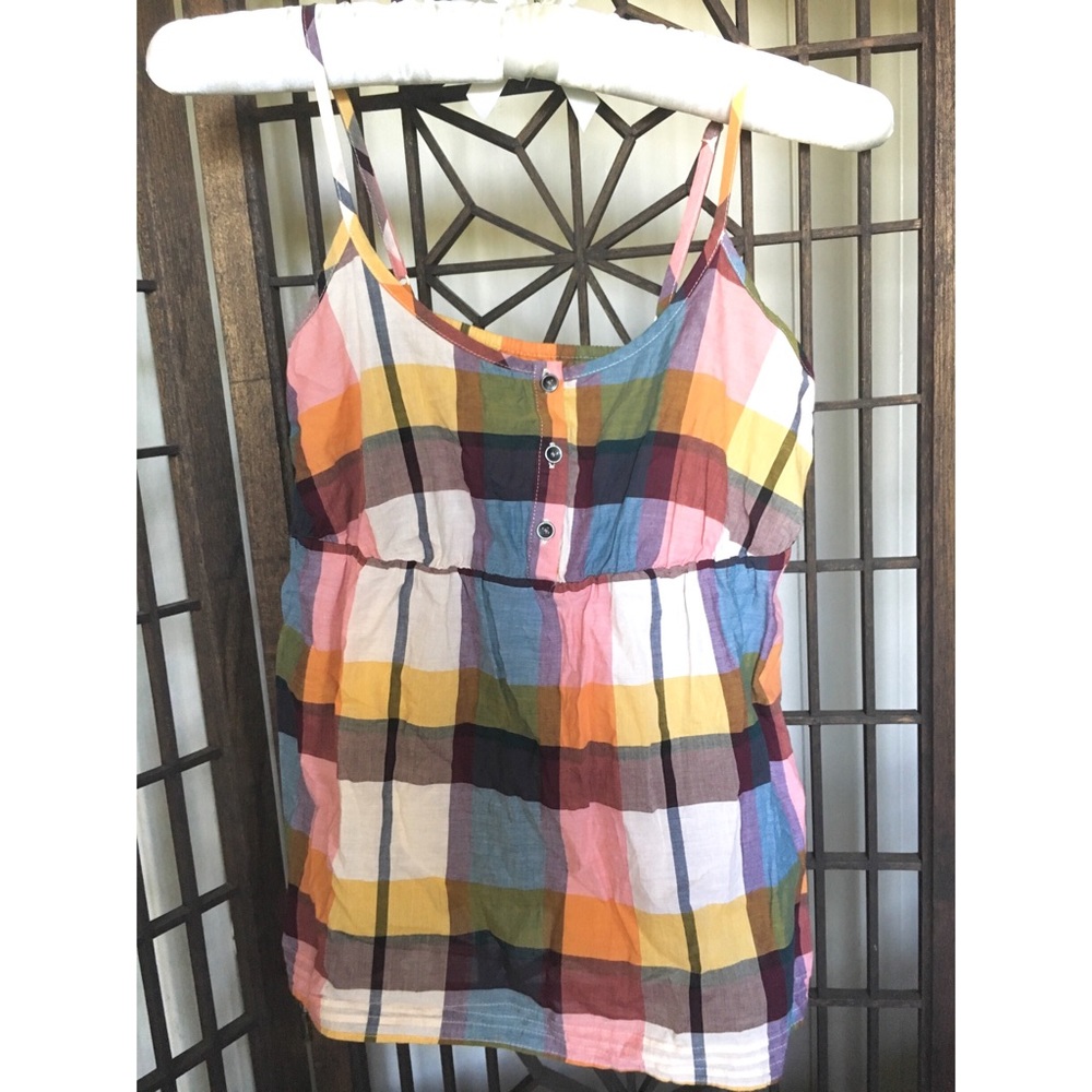 GAP Plaid Tank Top XS