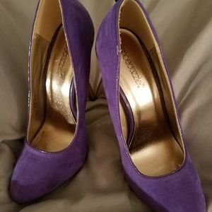 Purple Suede Pumps