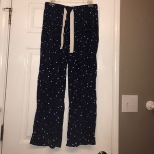 Star and moon patterned pajama pants