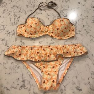 VS Peach Floral Bikini