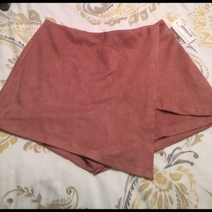 Suede skort