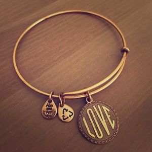Alex & Ani gold love bracelet