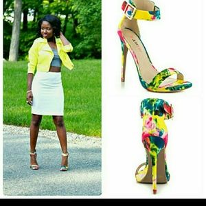 Just fab multi color heels