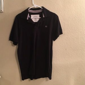 Black polo shirt