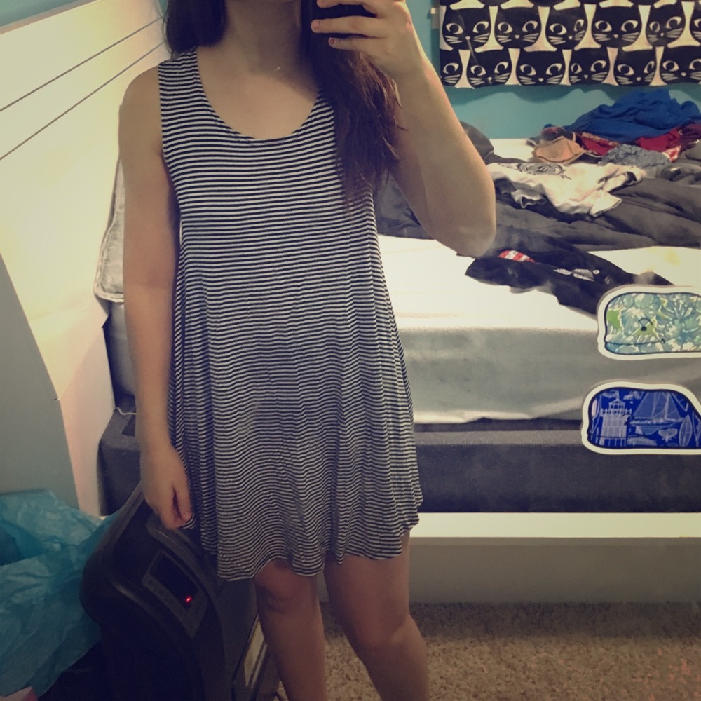 Striped tank top dress