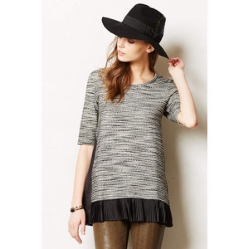 Anthropologie Clu and Willoughby Black Tunic