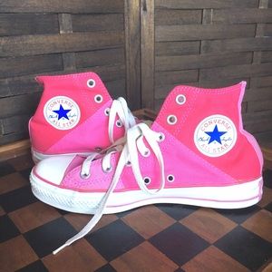 Tri-Pink High Top Converse