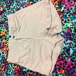 Faded pink jean shorts