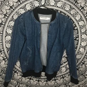 Denim bomber