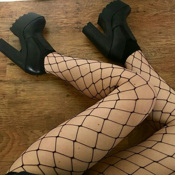 Stocking Fishnet pantyhose female Mesh black - Picture 5 of 8