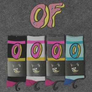 🍩ODD FUTURE🍩 White Donut Socks