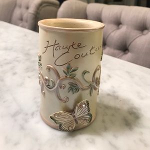 Handpainted make up brush holder