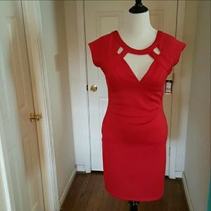 Red Guess body con dress