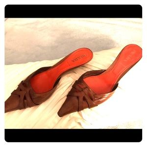 Prada kitten heel mule