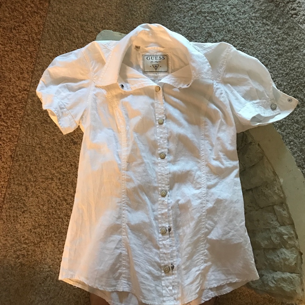 guess short sleeve button up