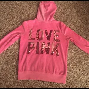 VS PINK Velour Zip Up Hoodie!💗