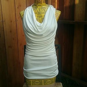 Off white ruched top Small