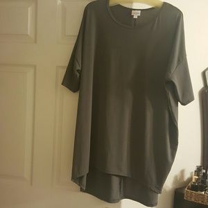 Brand new solid gray LuLaRoe Irma