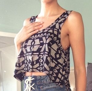 UO Tribal Print Crop Top