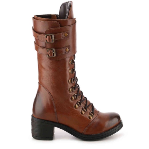 Report Signature Shoes - New Leather Combat Boots by Report Signature