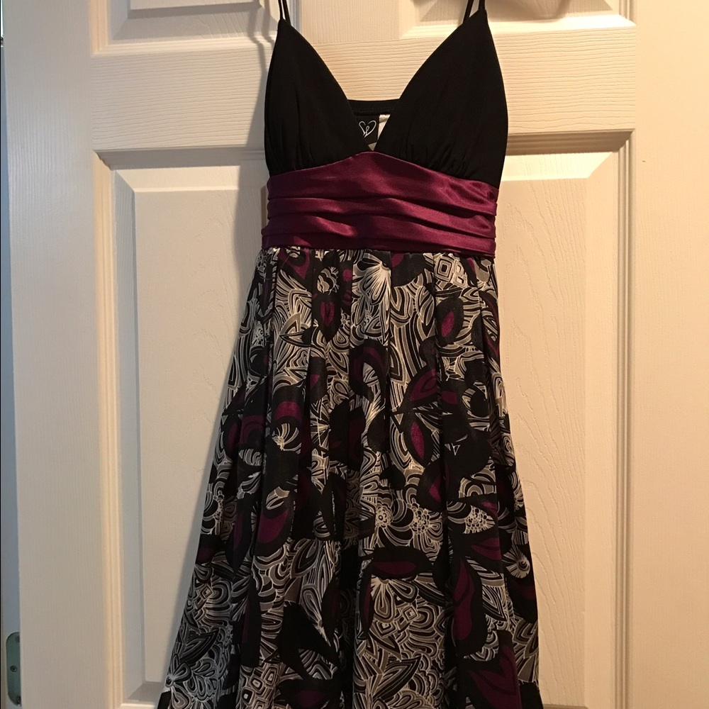 Short, satin party, prom, formal dress